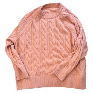 Aerie Women's Cable Knit Sweater - Blush Pink